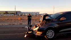 Tremendo choque en Autovía Norte