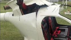 VIDEO: un helicóptero se estrelló al despegar