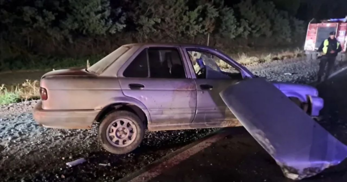 Borracho chocó de frente contra un camión en Ruta 7