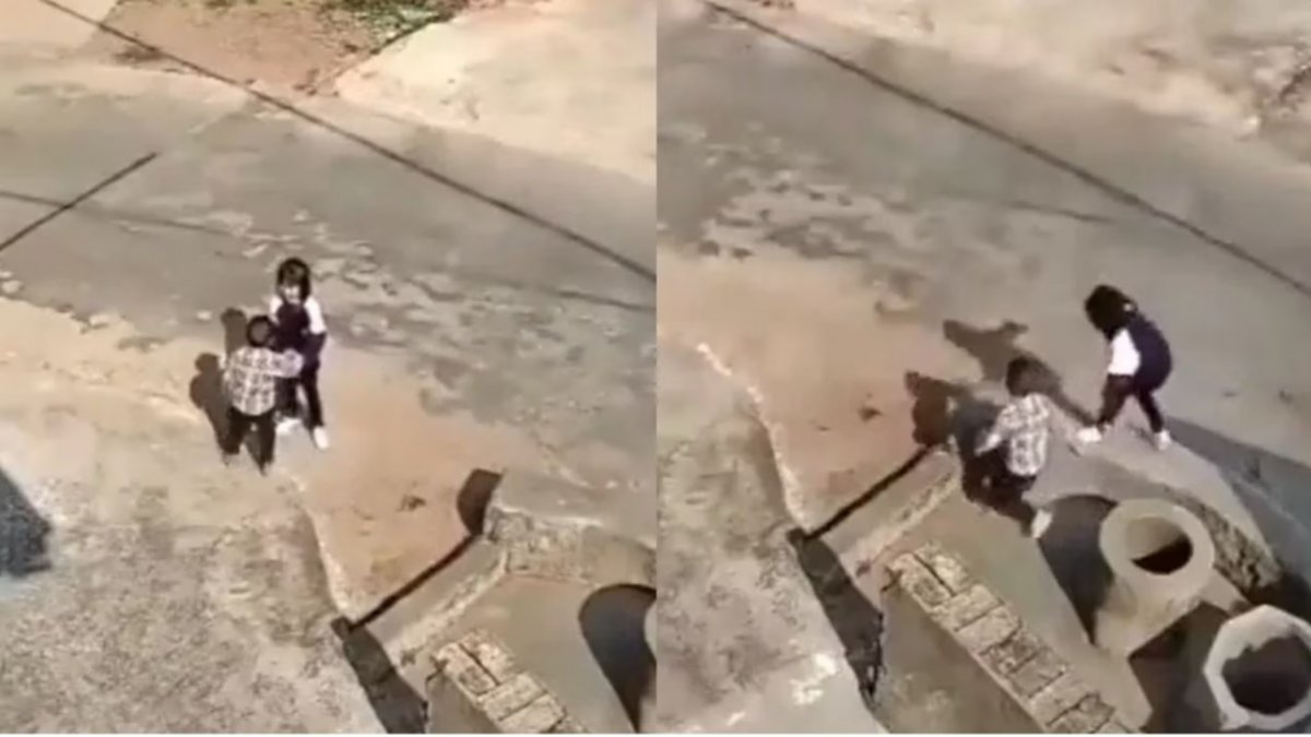 Video: una nena tiró a un pozo a su amigo por “envidia”