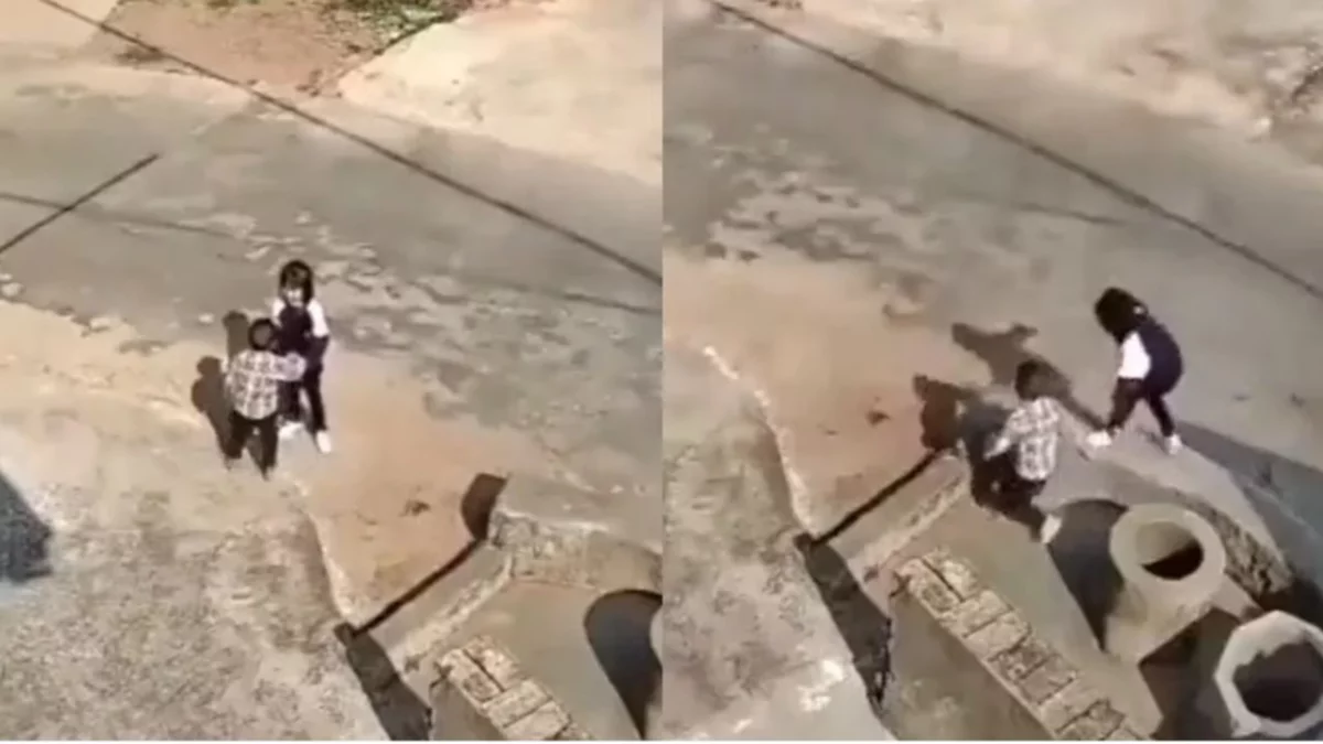 Video: una nena tiró a un pozo a su amigo por “envidia”