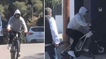 Video: Messi paseó por Barcelona en bicicleta y se volvió viral
