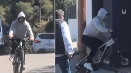 Video: Messi paseó por Barcelona en bicicleta y se volvió viral