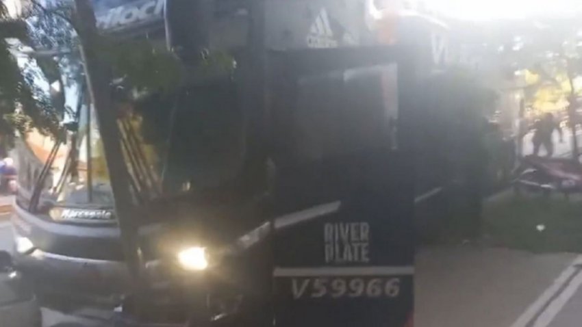 Video: chocó el micro de River en Tucumán