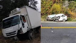 Un muerto en un brutal choque entre un auto y un camión