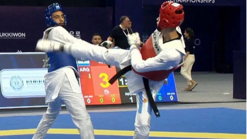 Buen debut del neuquino Acuña en el Mundial de Taekwondo
