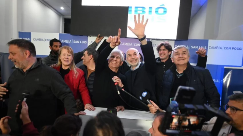 Juntos por el Cambio celebró el triunfo en San Luis