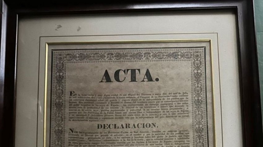 Recuperaron una impresión original de la Declaración de la Independencia