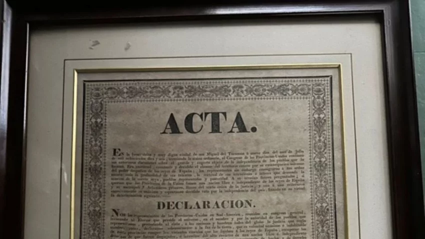 Recuperaron una impresión original de la Declaración de la Independencia
