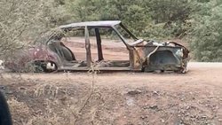 Viveza criolla: exhiben auto quemado donde se filmó Relatos Salvajes