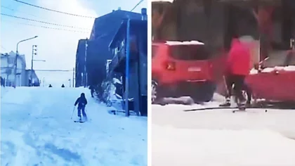Video: Por la intensa nevada, en Ushuaia usan las calles como pista de ski