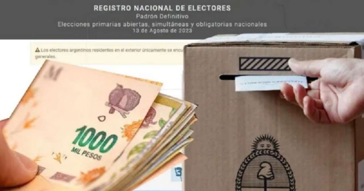 Elecciones PASO 2023: de cuánto es la multa por no ir a votar
