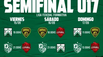Liga Federal U-17: Centro Español debuta en semifinales