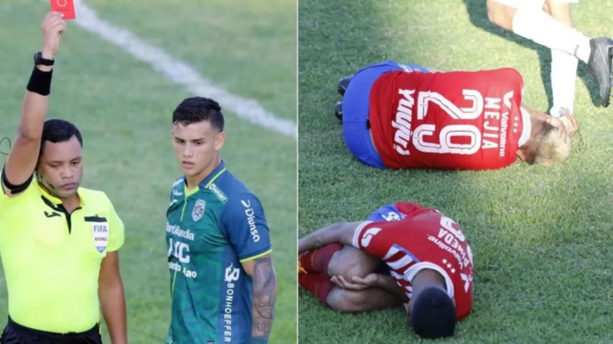 VIDEO: ¡Durisímo! lesionó a dos rivales de un solo patadón
