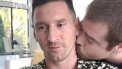 El divertido beso de Migue Granados a Messi anunciando una entrevista