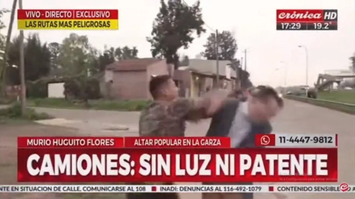 Brutal ataque al móvil de Crónica que cubría la muerte de Huguito Flores