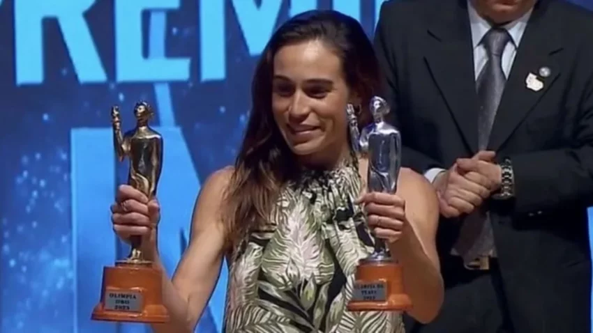 Lionel Messi y Belén Casetta, ganadores del Olimpia de Oro