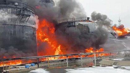 Ucrania atacó una terminal de gas rusa
