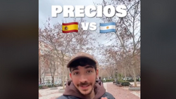 Viral: un influencer comparó los precios de Argentina con España