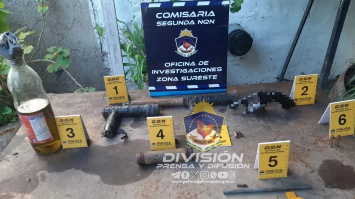 Diez demorados con armas y una bomba molotov en el barrio Confluencia