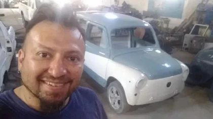 Un fanático del Fiat 600 lo convirtió en una limusina y se volvió viral