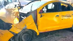 Robó un taxi en Neuquén y al huir, volcó en Cipolletti