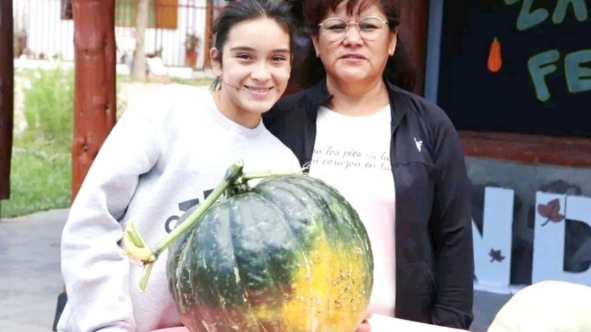 Sandra y la historia del zapallo más grande del Norte Neuquino