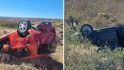 Dos vuelcos en la Ruta 237 en el inicio de Semana Santa