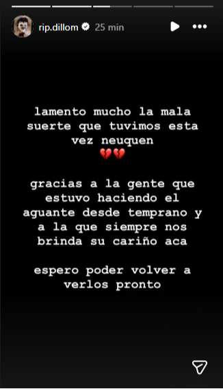 Los mensajes de La Joaqui y Dillom tras la suspensión de la última noche de la Fiesta de la Confluencia 2026