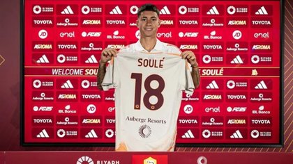Un argentino más: Roma oficializó la llegada de Soulé