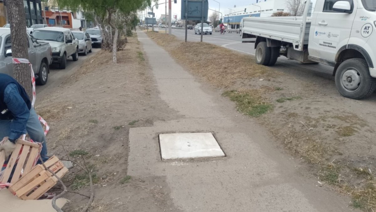 Recolocaron la tapa que generaba peligro en la ex Ruta 22