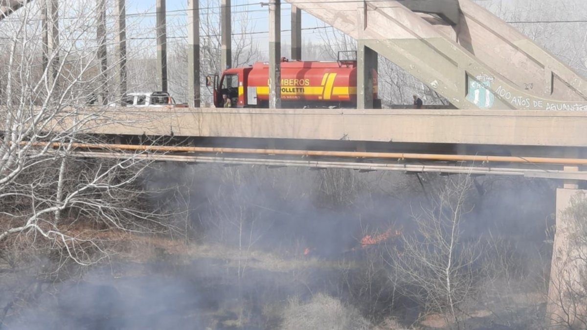 Incendio de pastizales alertó a automovilistas