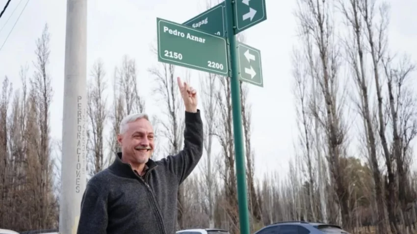 Pedro Aznar conoció la calle que lleva su nombre en Plottier