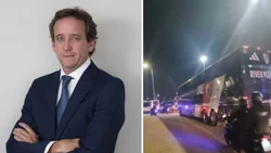 Atacaron a piedrazos al micro de River: el vicepresidente fue herido en el ojo