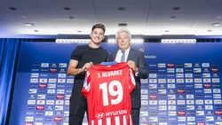 Julián Álvarez fue presentado en el Atlético: "Necesitaba un cambio"