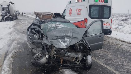 Choque en Ruta 22 entre un auto y un camión: un herido grave