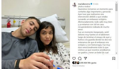 De qué se trata el embarazo ectópico, el cuadro de María Becerra