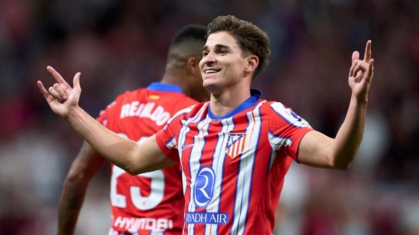 Julián Álvarez convirtió su primer gol con el Aleti