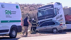 Traía insumos para Vaca Muerta y chocó en Belisle