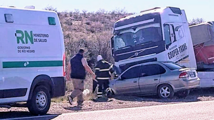 Traía insumos para Vaca Muerta y chocó en Belisle