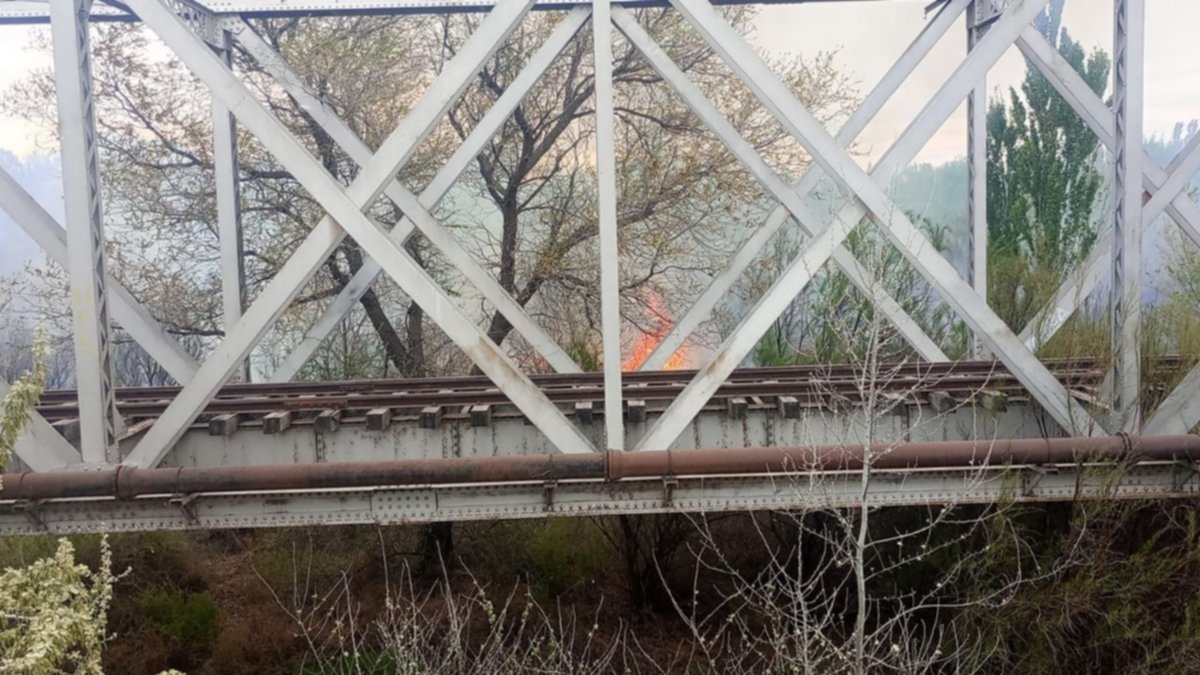 Un incendio demoró el tránsito en los puentes que unen a Neuquén y Cipolletti