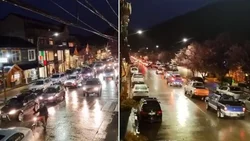 Video: bocinazos contra el cobro del estacionamiento en San Martín de los Andes
