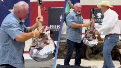 Insólito: pagó una fortuna por una guitarra de Taylor Swift para destruirla