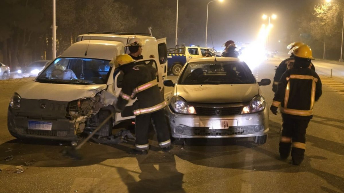 Así fue el choque en cadena en Ruta 7