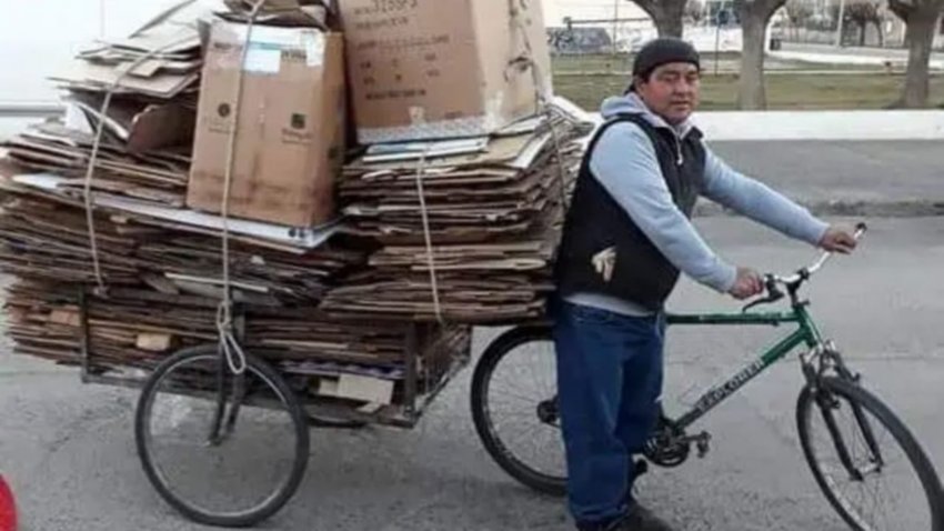 Fabio, el cartonero zapalino, necesita de la ayuda de todos