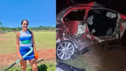 Una influencer volvía de jugar al hockey y murió en un accidente