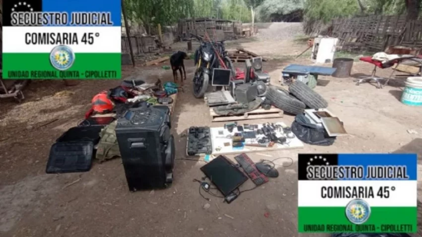 Allanamiento múltiple en Cipolletti: secuestraron armas, municiones y hasta chalecos antibalas