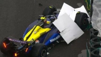 Así fue el choque de Colapinto en la qualy del Gran Premio de Brasil de la F1