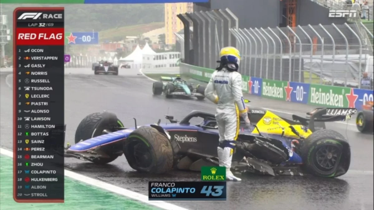 Abandono para Franco Colapinto y gran triunfo de Verstappen en el GP de Brasil