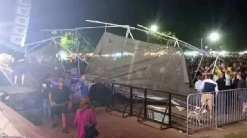 Lo que debía ser una fiesta, terminó en tragedia: se cayó una estructura y murió una mujer